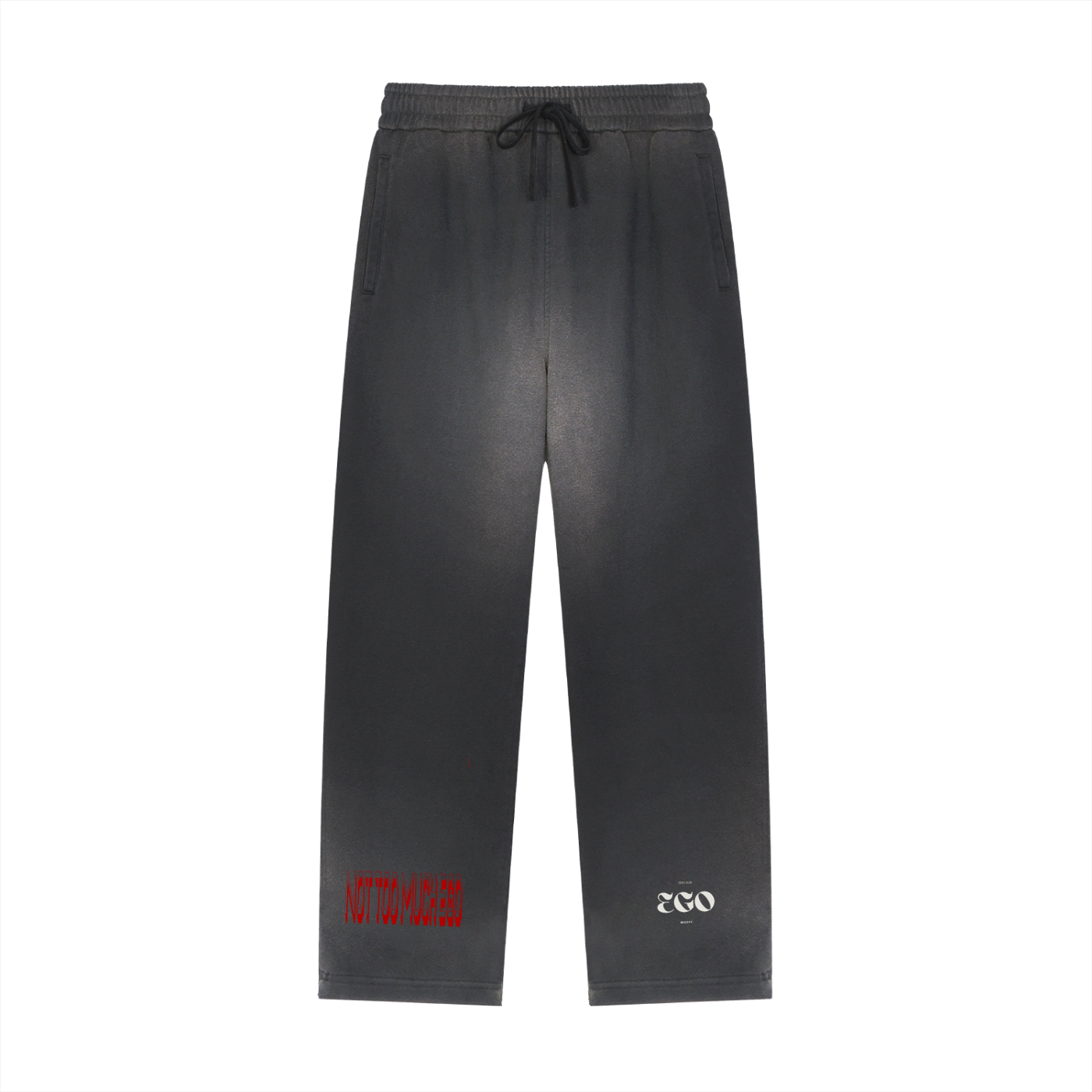 Sun Fade Raw Edge Straight-Leg Sweatpants