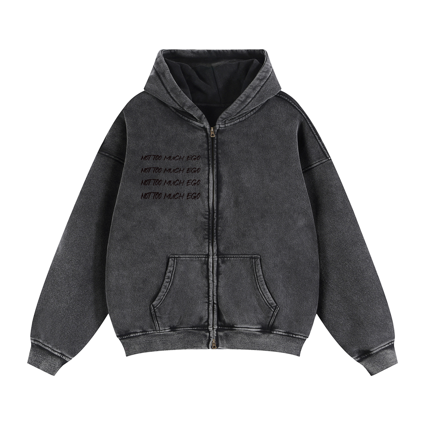 Zip-Through Boxy Fleece Hoodie