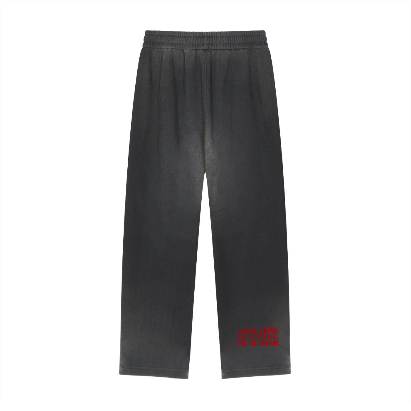 Sun Fade Raw Edge Straight-Leg Sweatpants