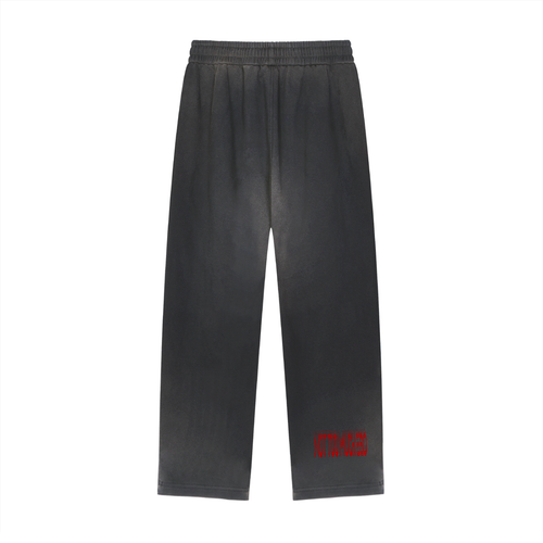 Sun Fade Raw Edge Straight-Leg Sweatpants
